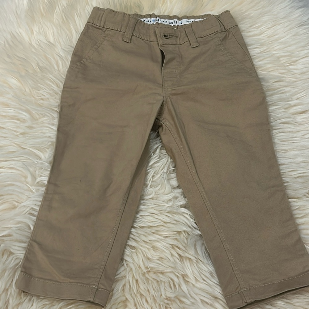 H&M Khaki Pants with Elastic Waistband Size 9-12M